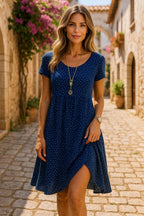 Summer Dress Women Vintage A Line Lightweight Breathable