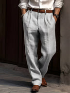 Dahlia | Men's Pleated Pants | Cotton, Elastic Waist | Casual to Semi-Formal