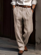 Dahlia | Men's Pleated Pants | Cotton, Elastic Waist | Casual to Semi-Formal