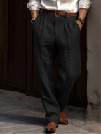 Dahlia | Men's Pleated Pants | Cotton, Elastic Waist | Casual to Semi-Formal
