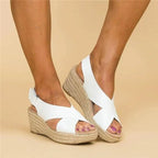 Women Wedge Sandals Espadrille Lightweight Cushioned Footbed