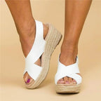 Women Wedge Sandals Espadrille Lightweight Cushioned Footbed