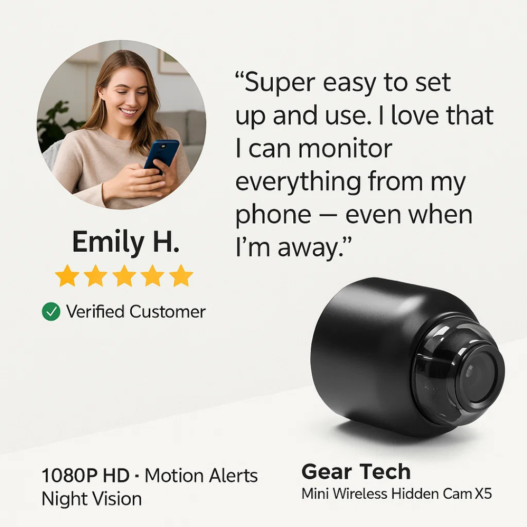Mini Security Camera 1080P Wireless WiFi Night Vision Audio Recording