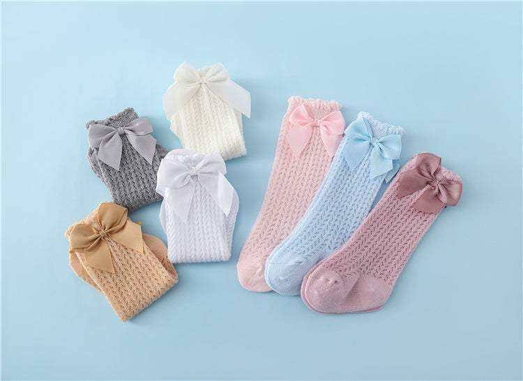 Kids Clothes Baby Girl Cotton Socks Big Bow Soft Breathable