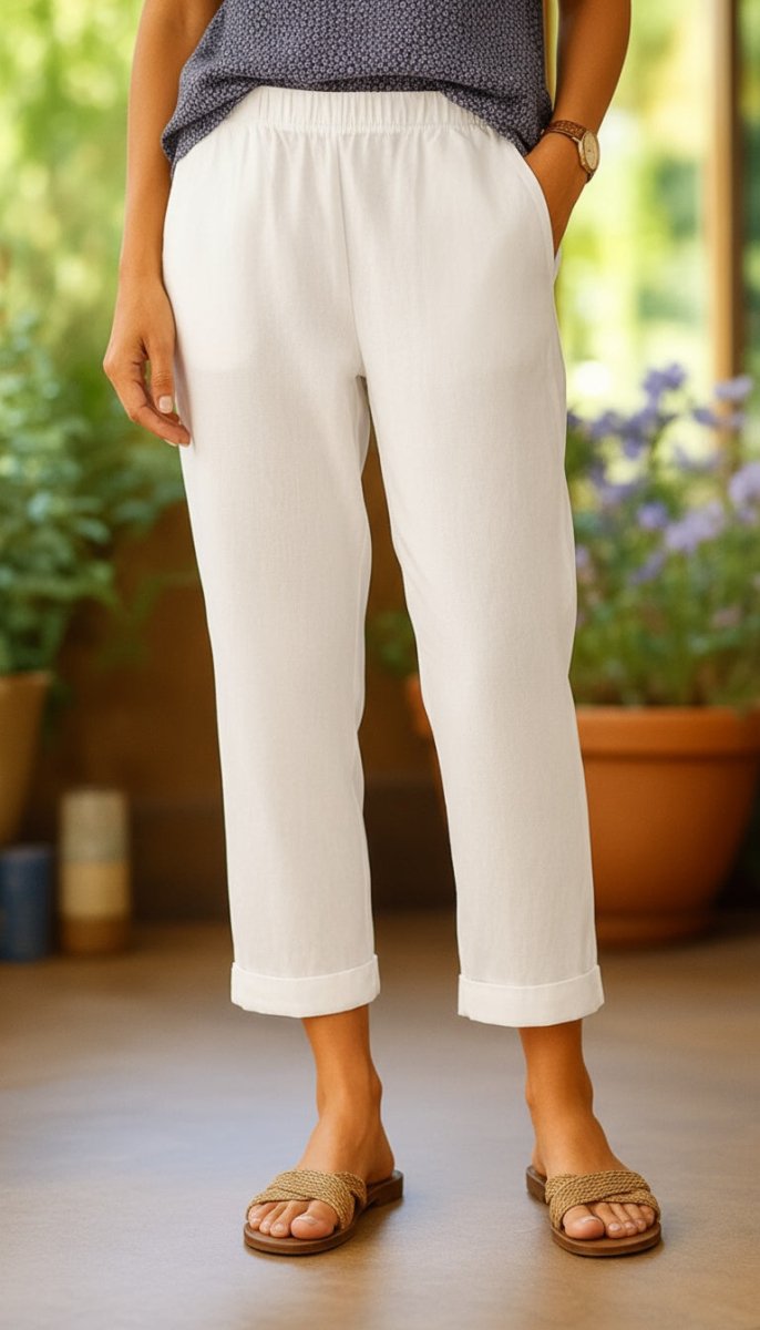 Women's Summer Trousers | Wide Leg, Elasticated Waist | S–5XL