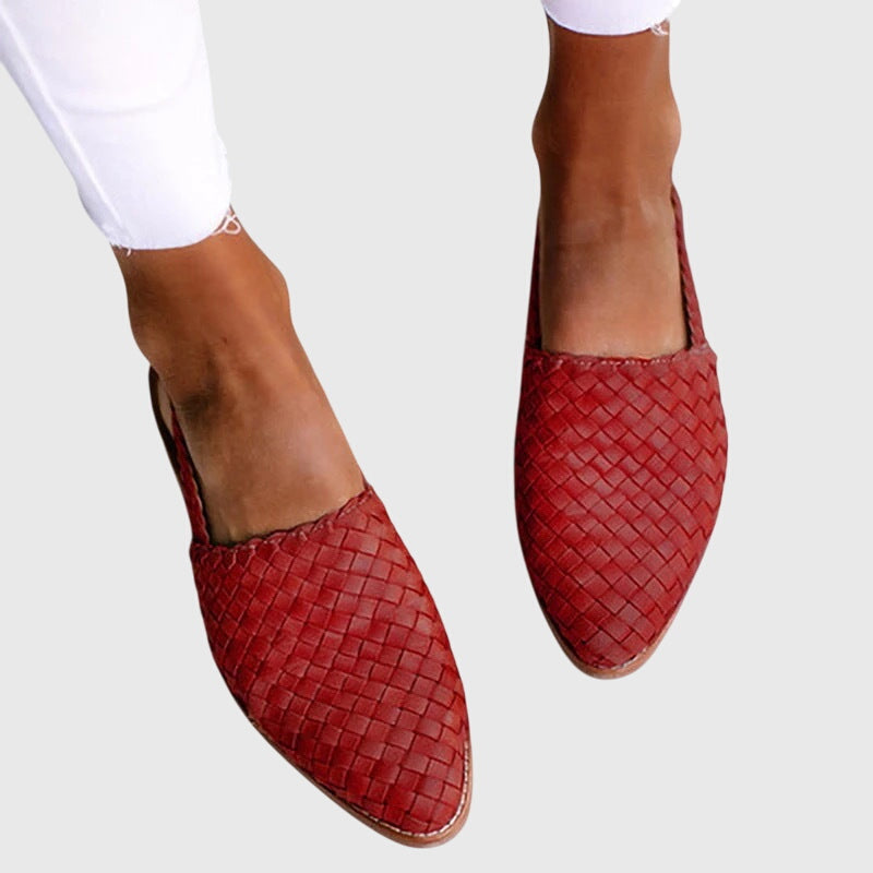 Xena | Women's Slingback Flats | Woven, Adjustable Strap | Orthopaedic Summer