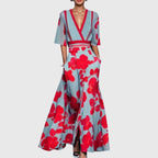 Thalia | Women's Spring Dress | Floral, Flared Skirt & Waist Belt | S–2XL