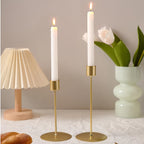 Lux | Metal Candle Holders Set of 2 | Table Decoration | Wedding, Dinner, Holidays