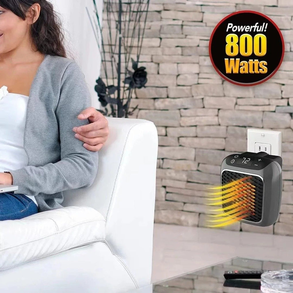 Vianne | Mini Electric Space Heater | 800W, Portable, Grey | Dual Heat