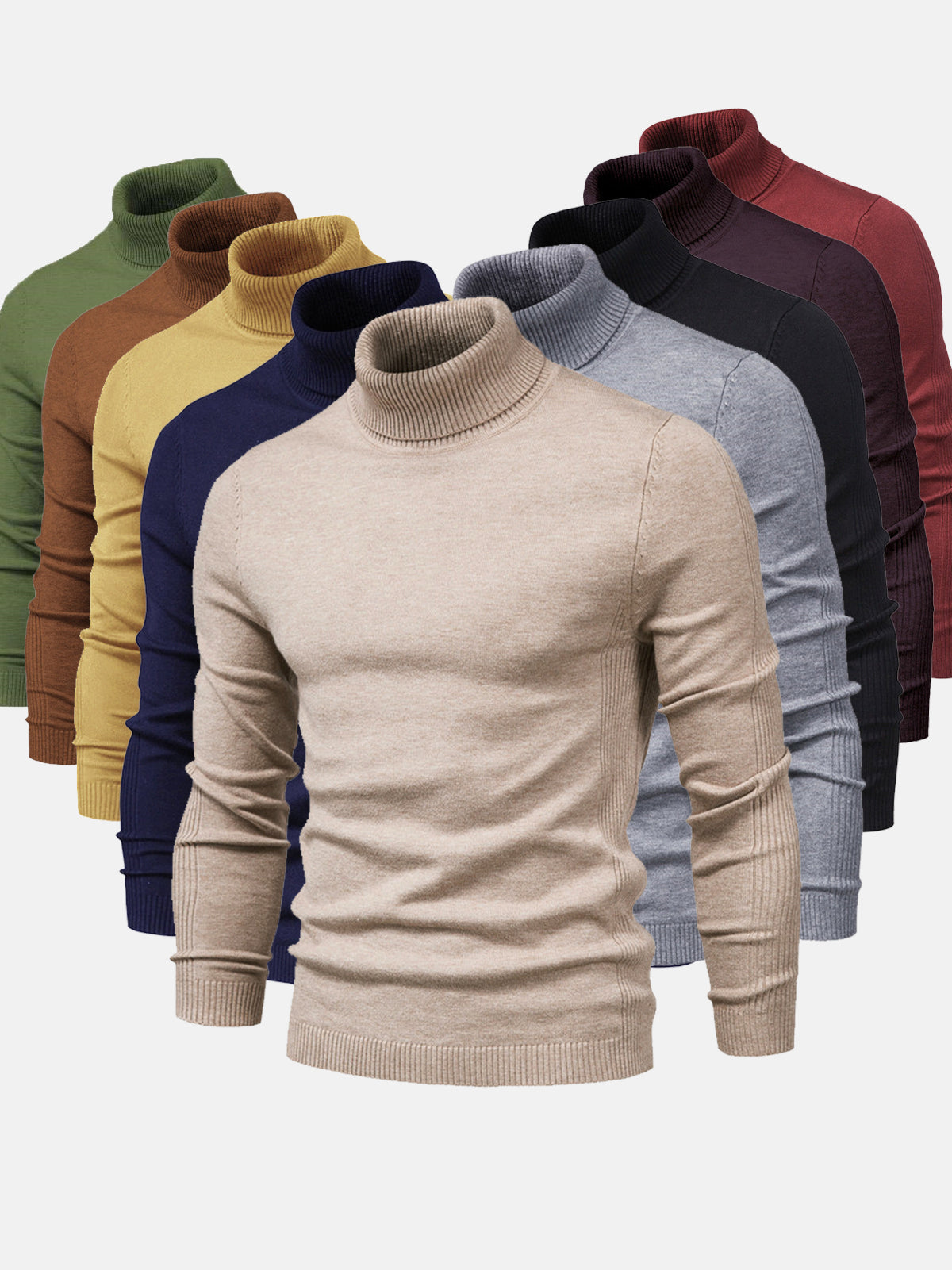 Edith | Men's Turtleneck Sweater | Autumn, Slim Fit | Cotton, Versatile