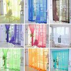 Zinnia | Voile Curtains | Floral, Transparent, Eyelet | 200x100cm, Set of 2