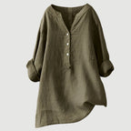 Anneke | Women's Linen Blouse | Relaxed Fit, Breathable | Everyday Top