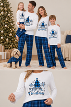 Christmas Pajamas Plaid Family Matching Sets Women Men Kids Dogs