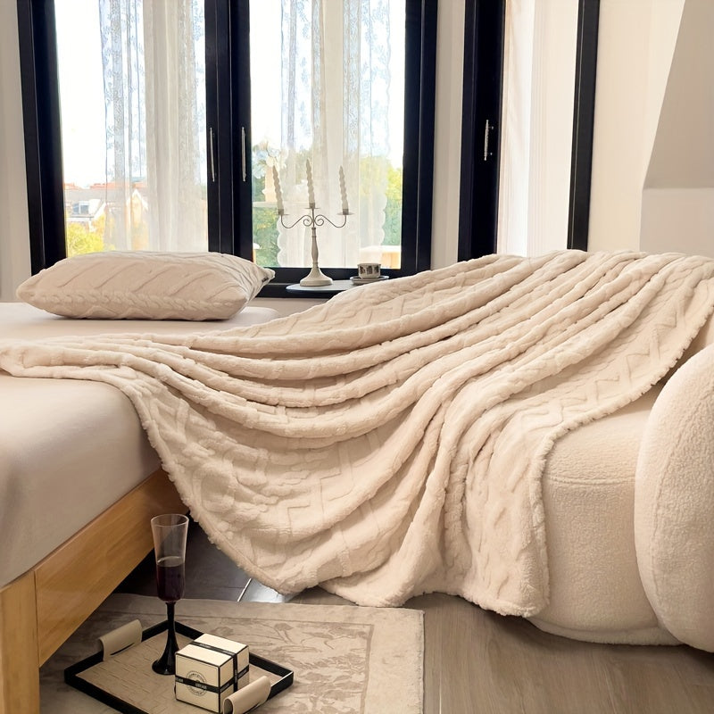 Tamsin | Taffeta Blanket | All-Season, Lightweight | Beige, Soft Polyester