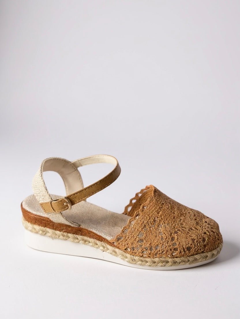 Jolie | Women's Boho Crochet Platform Sandals | Ankle Strap