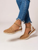 Jolie | Women's Boho Crochet Platform Sandals | Ankle Strap