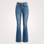 Ximena | Women's Flared Jeans | High Waist, Figure-Hugging Fit | Blue