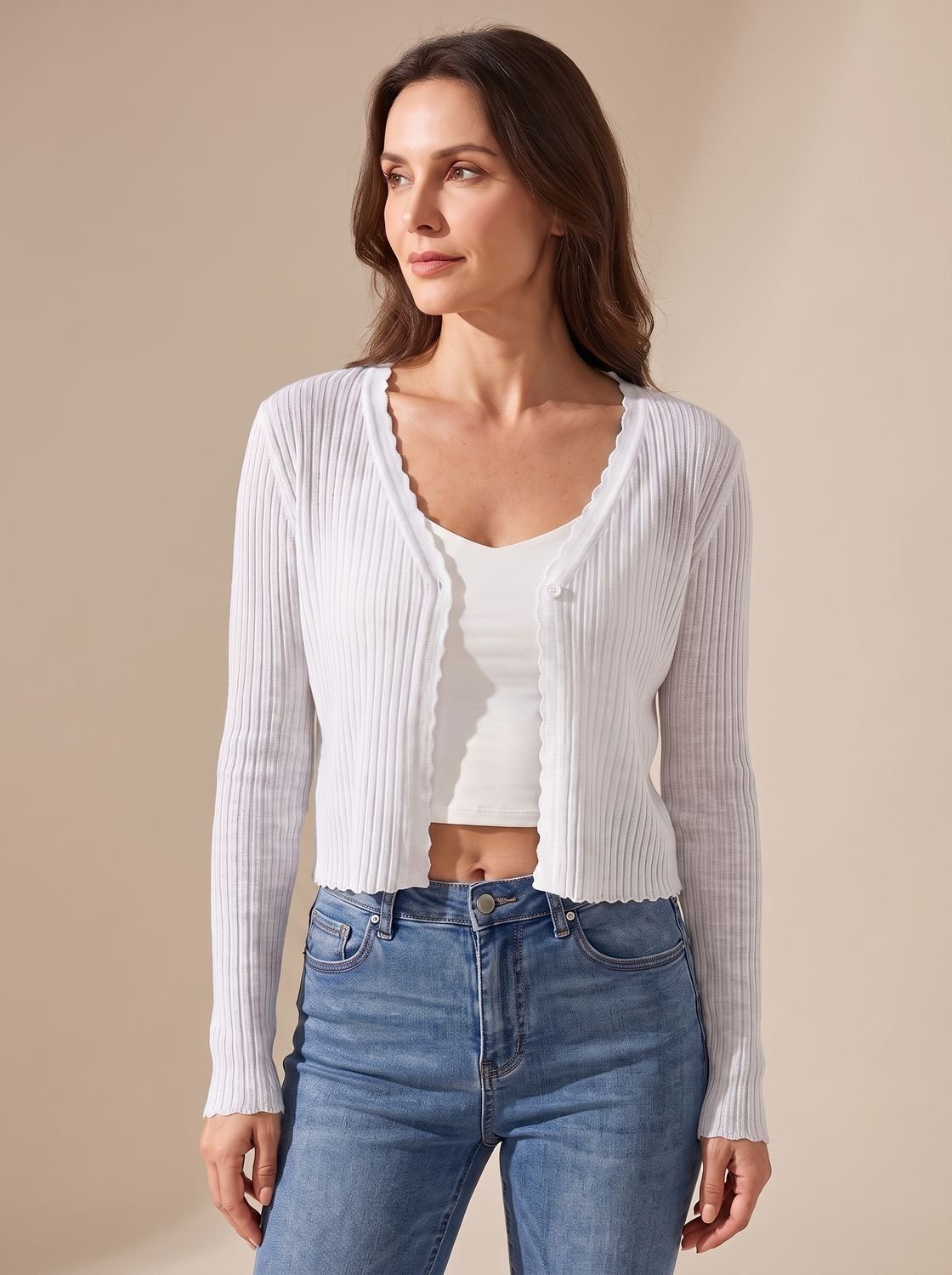 Luna | Women's Lightweight Summer Knit Cardigan | V-Neck