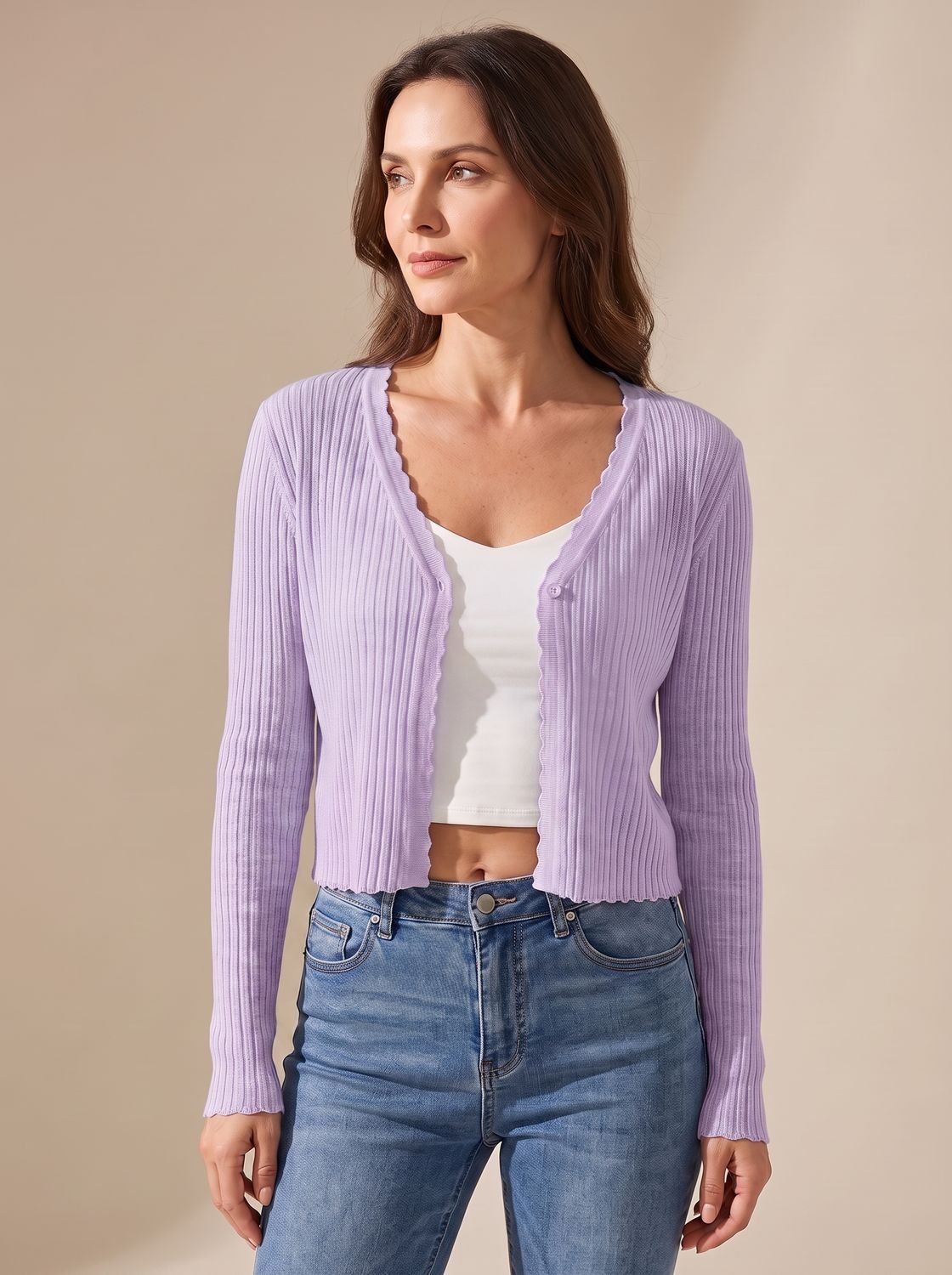 Luna | Women's Lightweight Summer Knit Cardigan | V-Neck