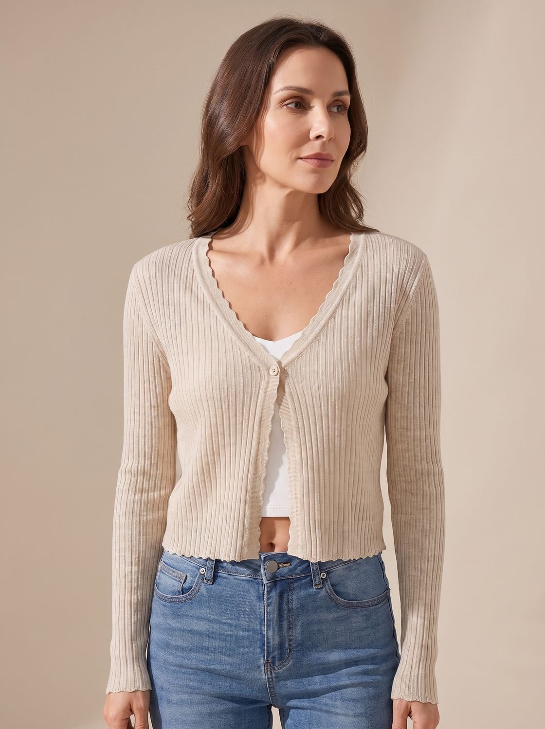 Luna | Women's Lightweight Summer Knit Cardigan | V-Neck