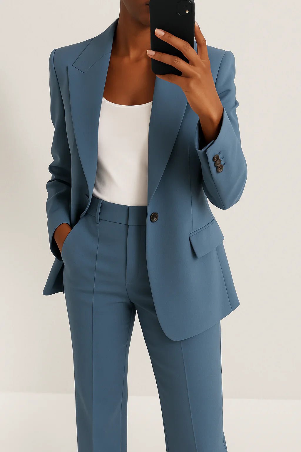 Women Oversized Blazer Set 2 Piece Wide Leg Trousers | Delphine