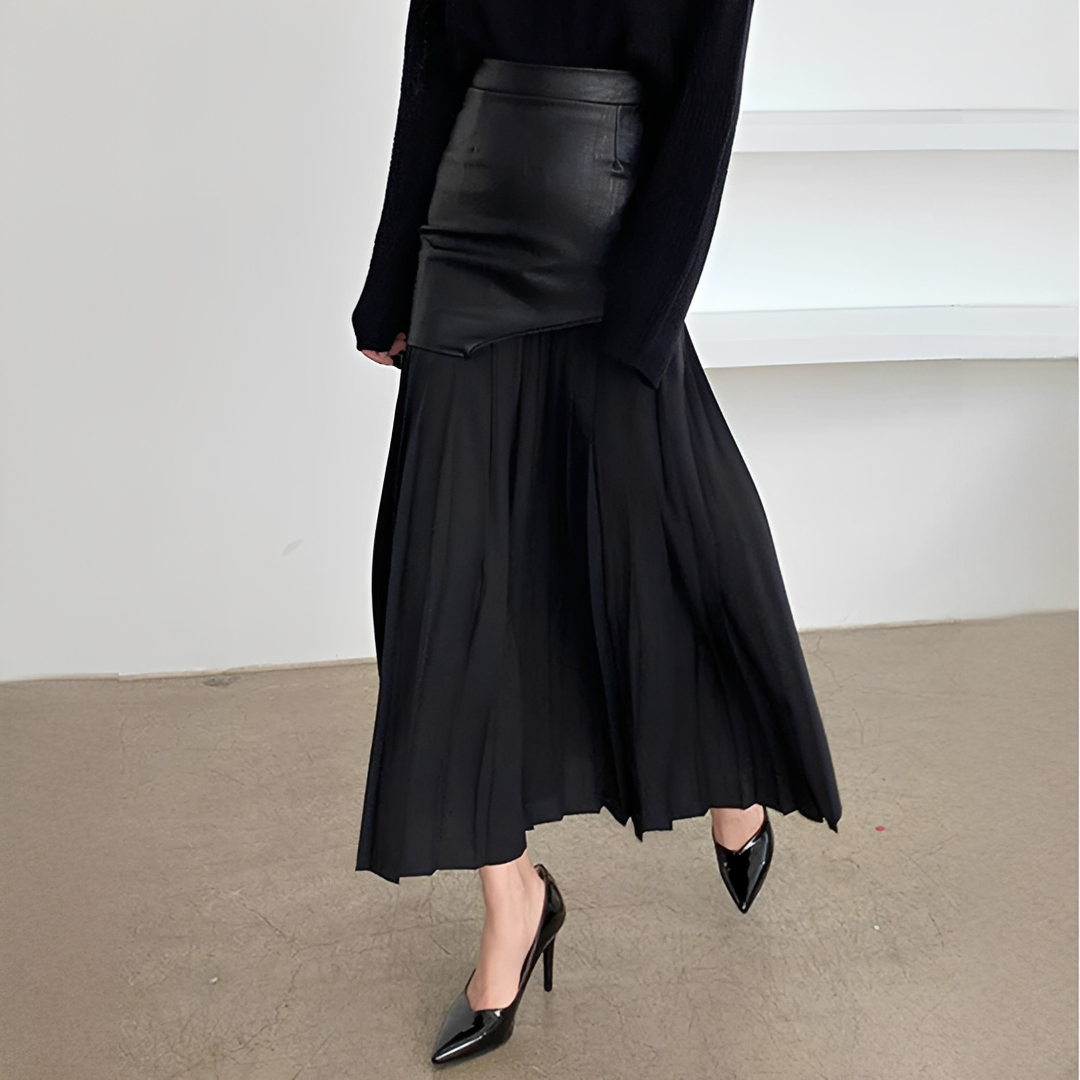 Women Maxi Skirt Asymmetric Flared Tiered | Esme