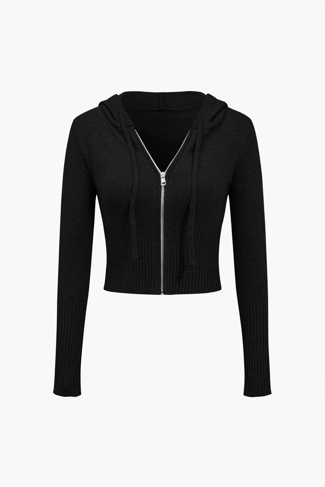 Women 2 Piece Knit Hoodie Flared Pants Set