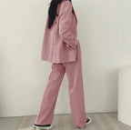 Ondine | Women's Blazer & Straight-Leg Trouser Set | Solid Color
