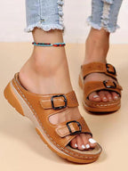 Orthopedic Sandals Women Adjustable Buckle Straps Platform Sole