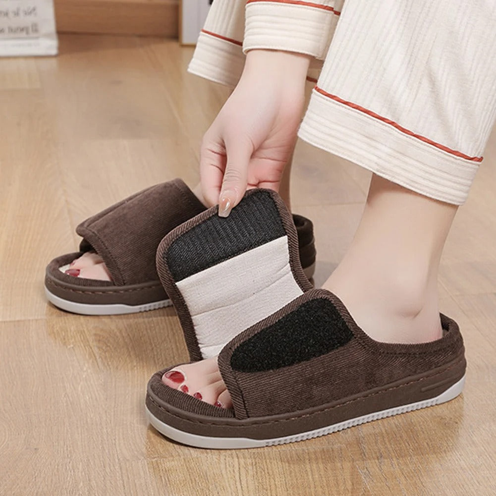 Orthopedic Slippers Women Extra Wide Adjustable Open Toe Non Slip