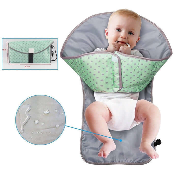 Anneke | Baby Changing Mat | 3-in-1 with Toy Holder & Side Barriers | Waterproof, Foldable