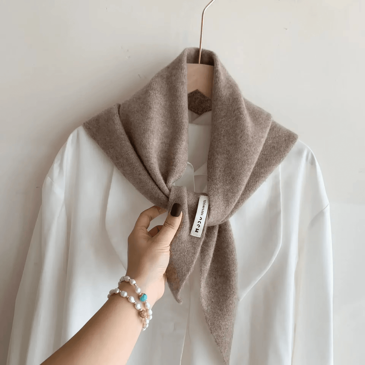 Anouk | Triangle Knit Scarf | Wool Blend, Versatile & Warm | Women's