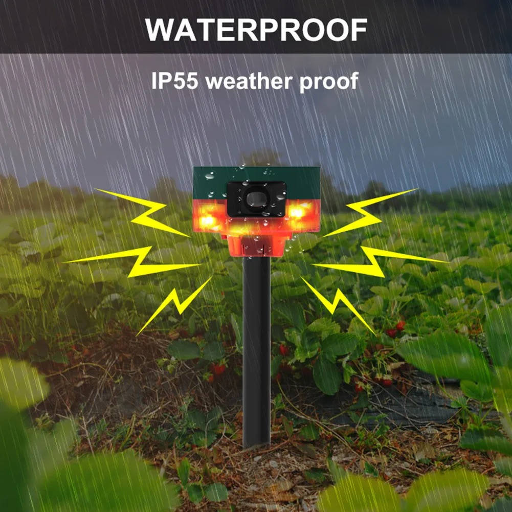 Giselle | Solar Pest Repeller | 360° Motion Detection, 13 Sounds | IP55, Garden