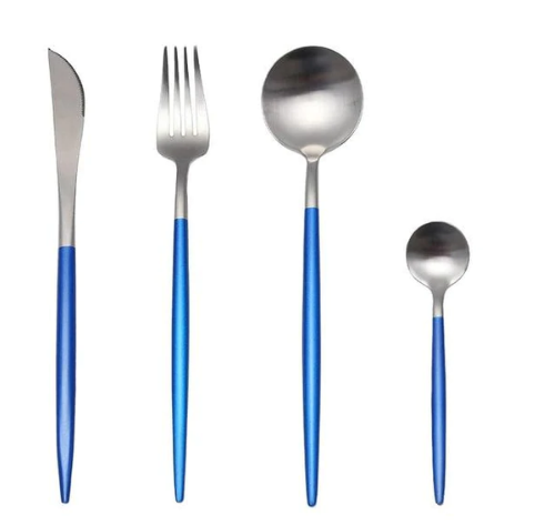 Marlow | Cutlery Set 24-Piece | Gold & Silver Stainless Steel | Luxury Dining