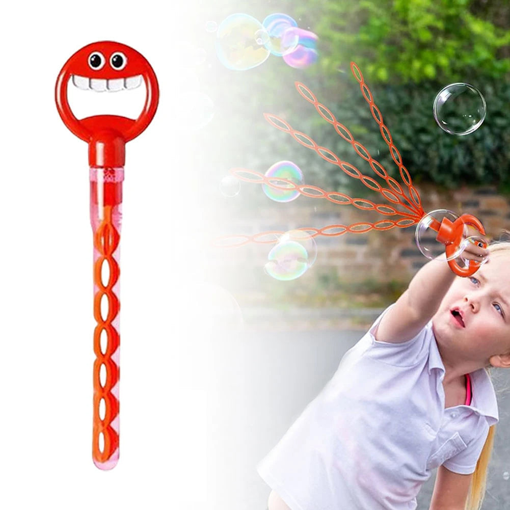 Halle | Bubble Wand | 32-Hole Smiling Face Design | Kids Outdoor Toy