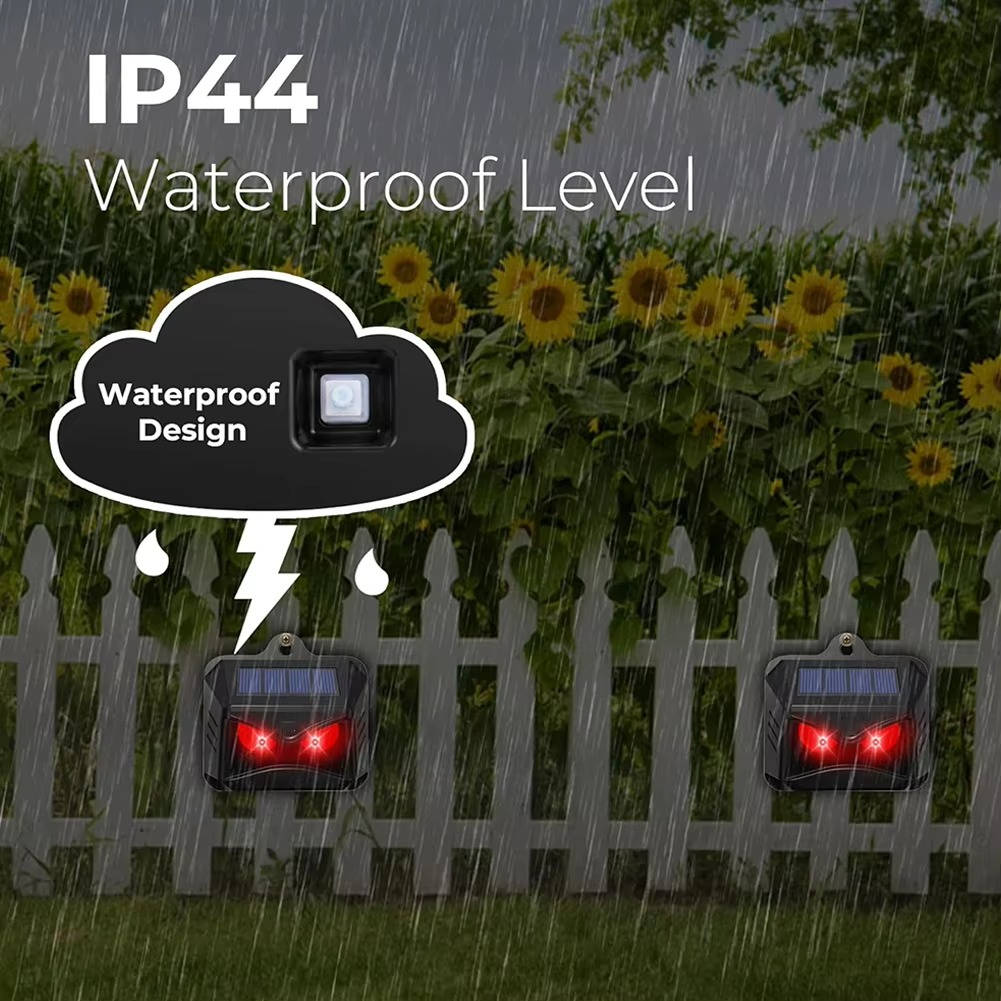 Thea | Solar Ultrasonic Animal Repellent | 2-Pack, Weatherproof | Pest Control