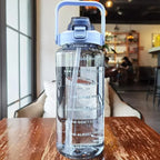 Valentina | Water Bottle 2L | Sport & Fitness, Straw, Time Marker | BPA-Free