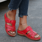 Womens Orthopedic Sandals Open Toe Leather Arch Support Cushioned