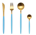 Marlow | Cutlery Set 24-Piece | Gold & Silver Stainless Steel | Luxury Dining