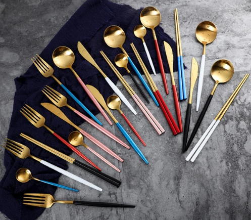 Marlow | Cutlery Set 24-Piece | Gold & Silver Stainless Steel | Luxury Dining