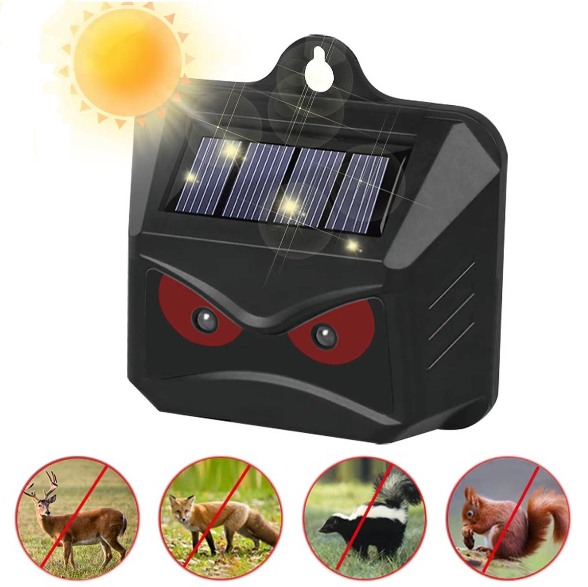 Thea | Solar Ultrasonic Animal Repellent | 2-Pack, Weatherproof | Pest Control