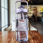 Valentina | Water Bottle 2L | Sport & Fitness, Straw, Time Marker | BPA-Free