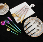 Marlow | Cutlery Set 24-Piece | Gold & Silver Stainless Steel | Luxury Dining
