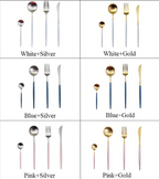 Marlow | Cutlery Set 24-Piece | Gold & Silver Stainless Steel | Luxury Dining