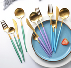 Marlow | Cutlery Set 24-Piece | Gold & Silver Stainless Steel | Luxury Dining