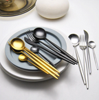 Marlow | Cutlery Set 24-Piece | Gold & Silver Stainless Steel | Luxury Dining