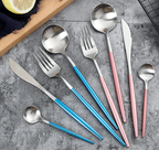 Marlow | Cutlery Set 24-Piece | Gold & Silver Stainless Steel | Luxury Dining