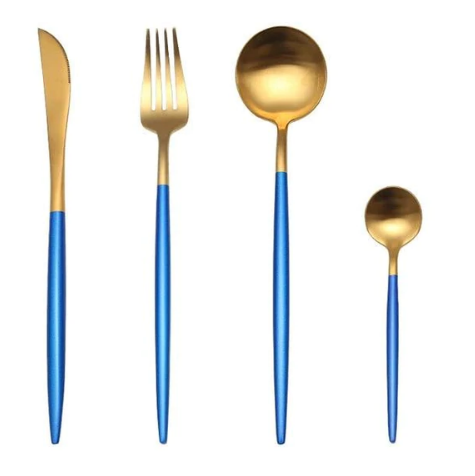 Marlow | Cutlery Set 24-Piece | Gold & Silver Stainless Steel | Luxury Dining