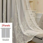 Saoirse | Embroidered Curtain Panels | Elf & Fairy Design, Light-Filtering | Set of 2 with Rings
