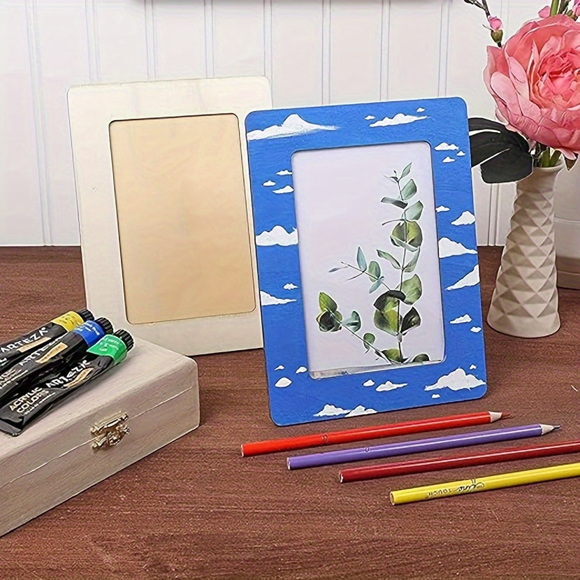 Ondina | Photo Frames Set | 10 Wooden DIY Frames | 15.24 cm, Light Beige